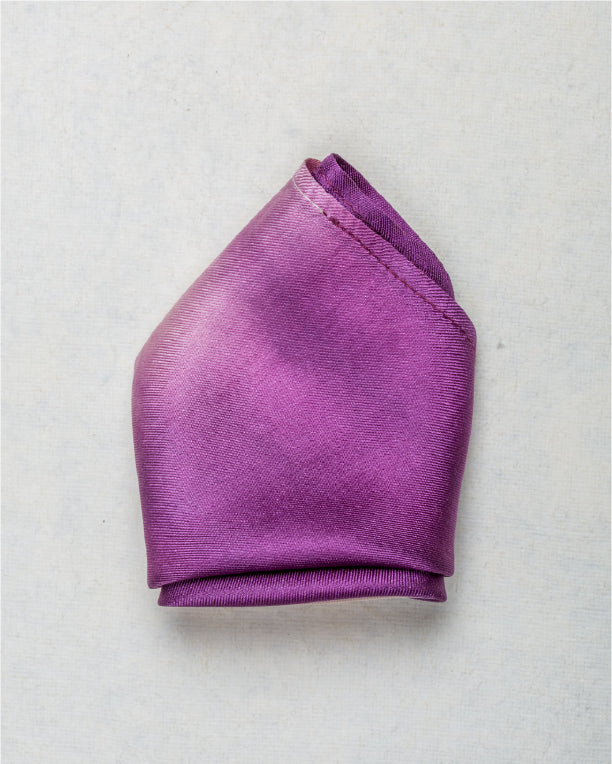 Close-up of ombre pink purple scented pocket square